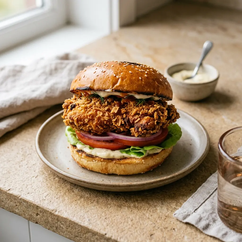Photo of the finished dish for the recipe Crispy Chicken Burger