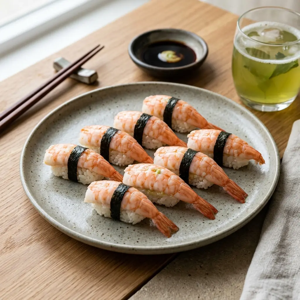 Photo of the finished dish for the recipe Ebi Sushi