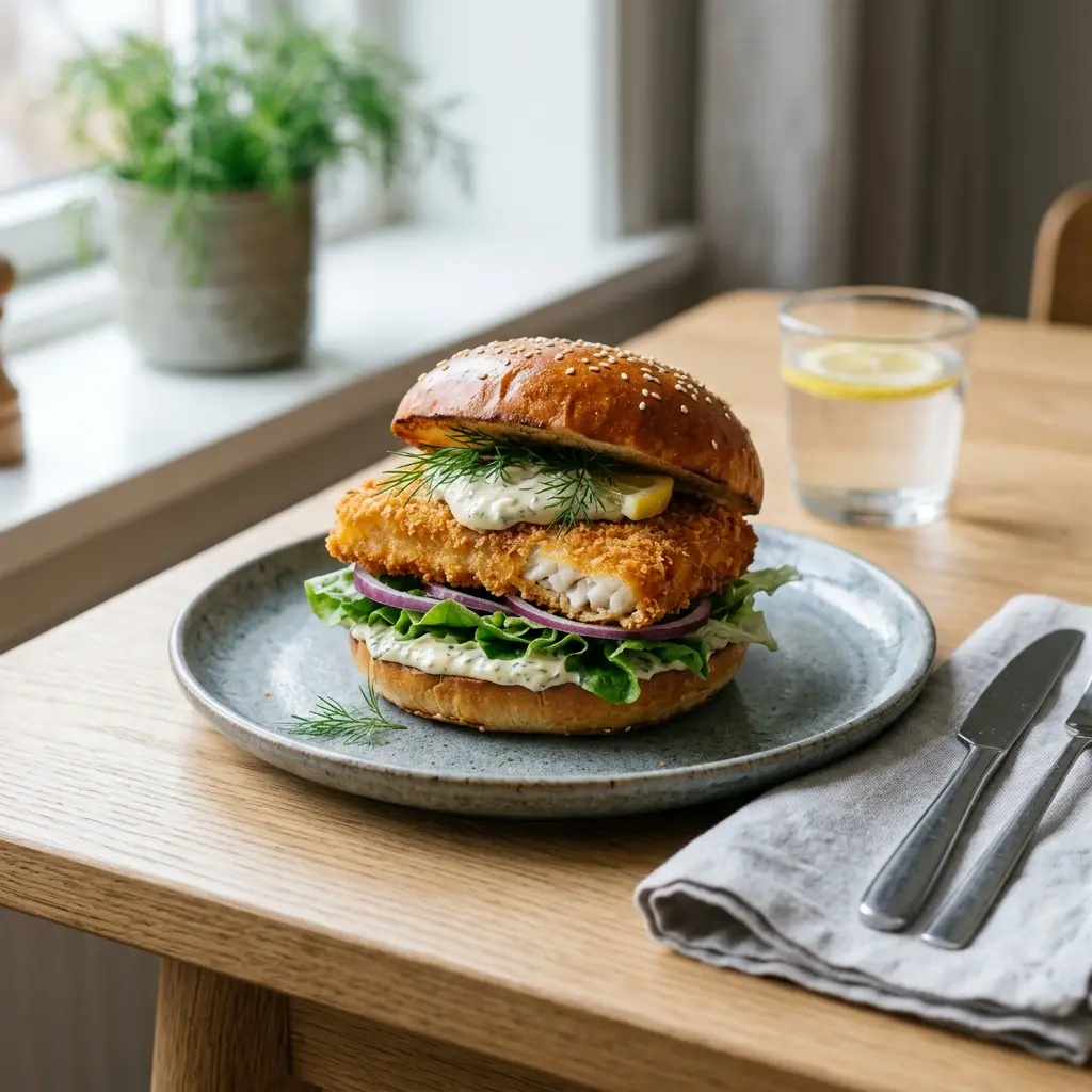 Photo of the finished dish for the recipe Fish Burger