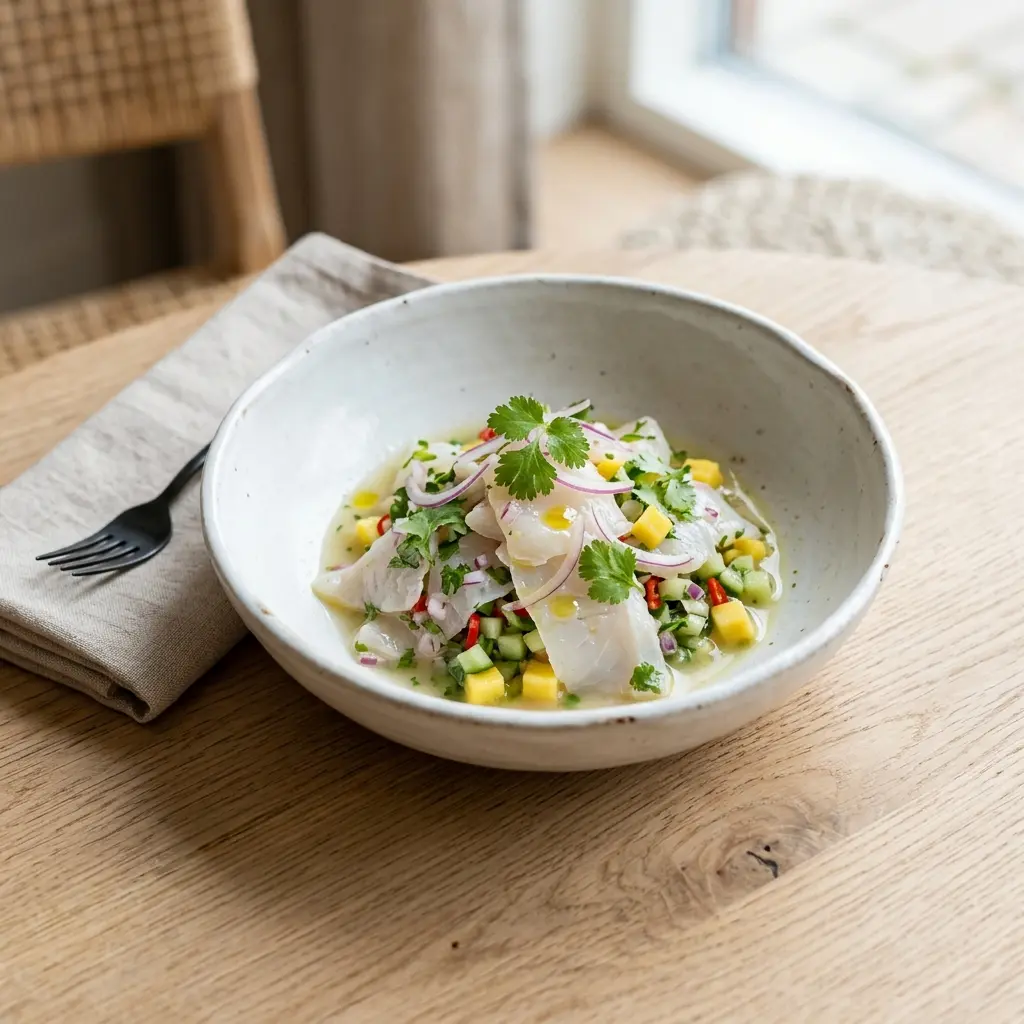 Photo of the finished dish for the recipe Flatfish Ceviche