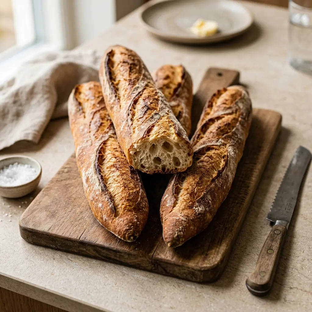 Photo of the finished dish for the recipe French Baguettes