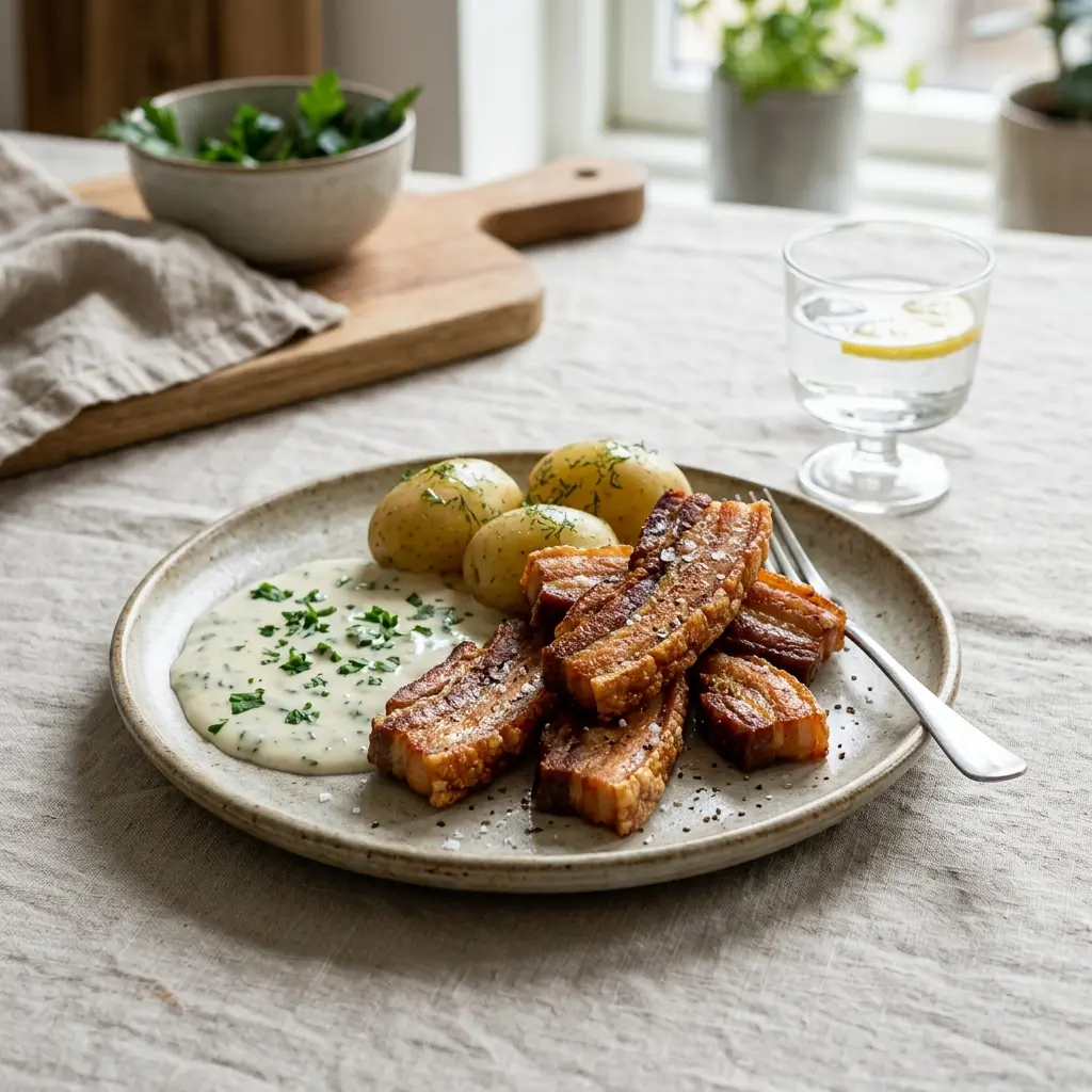 Photo of the finished dish for the recipe Fried Pork Belly