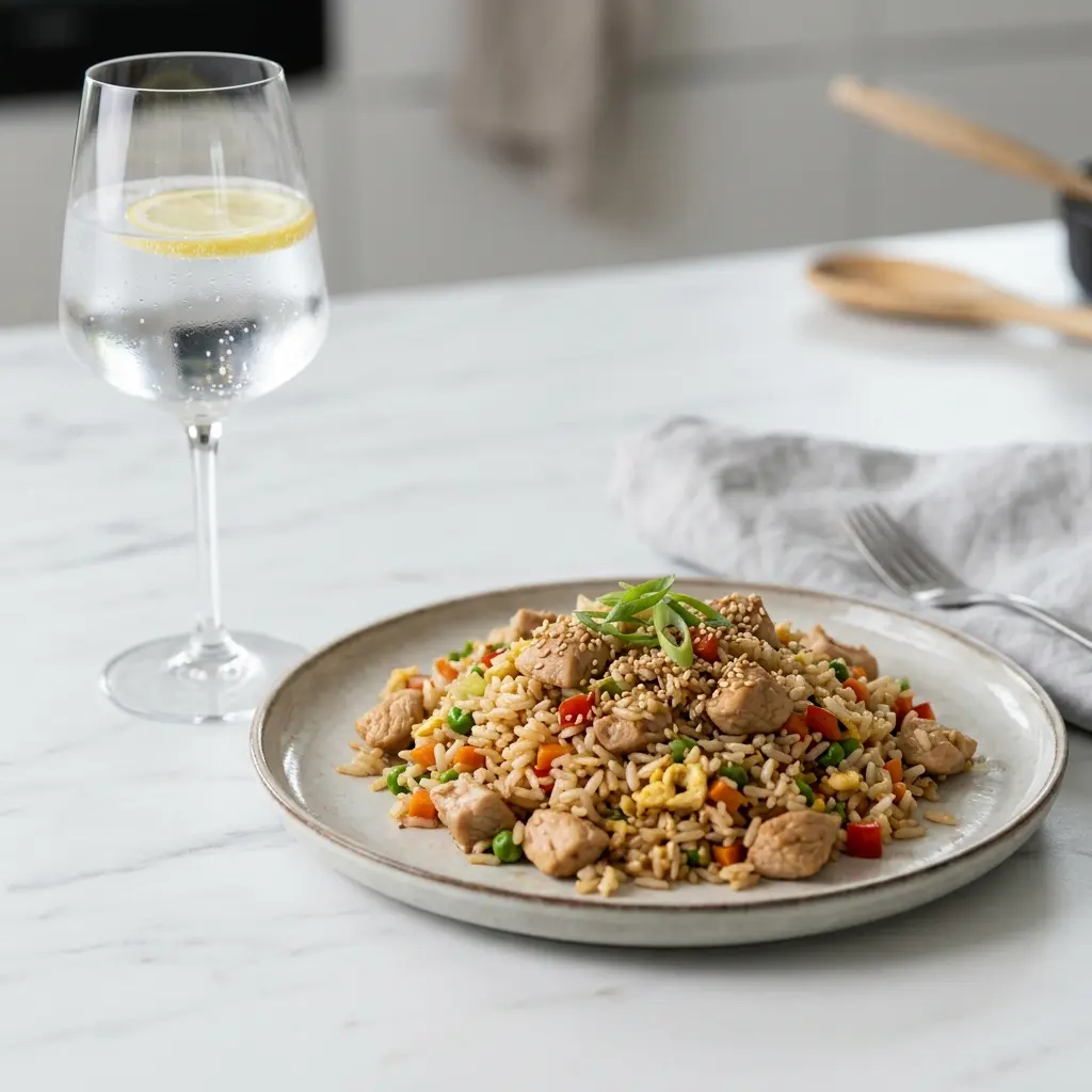 Photo of the finished dish for the recipe Fried Rice with Turkey