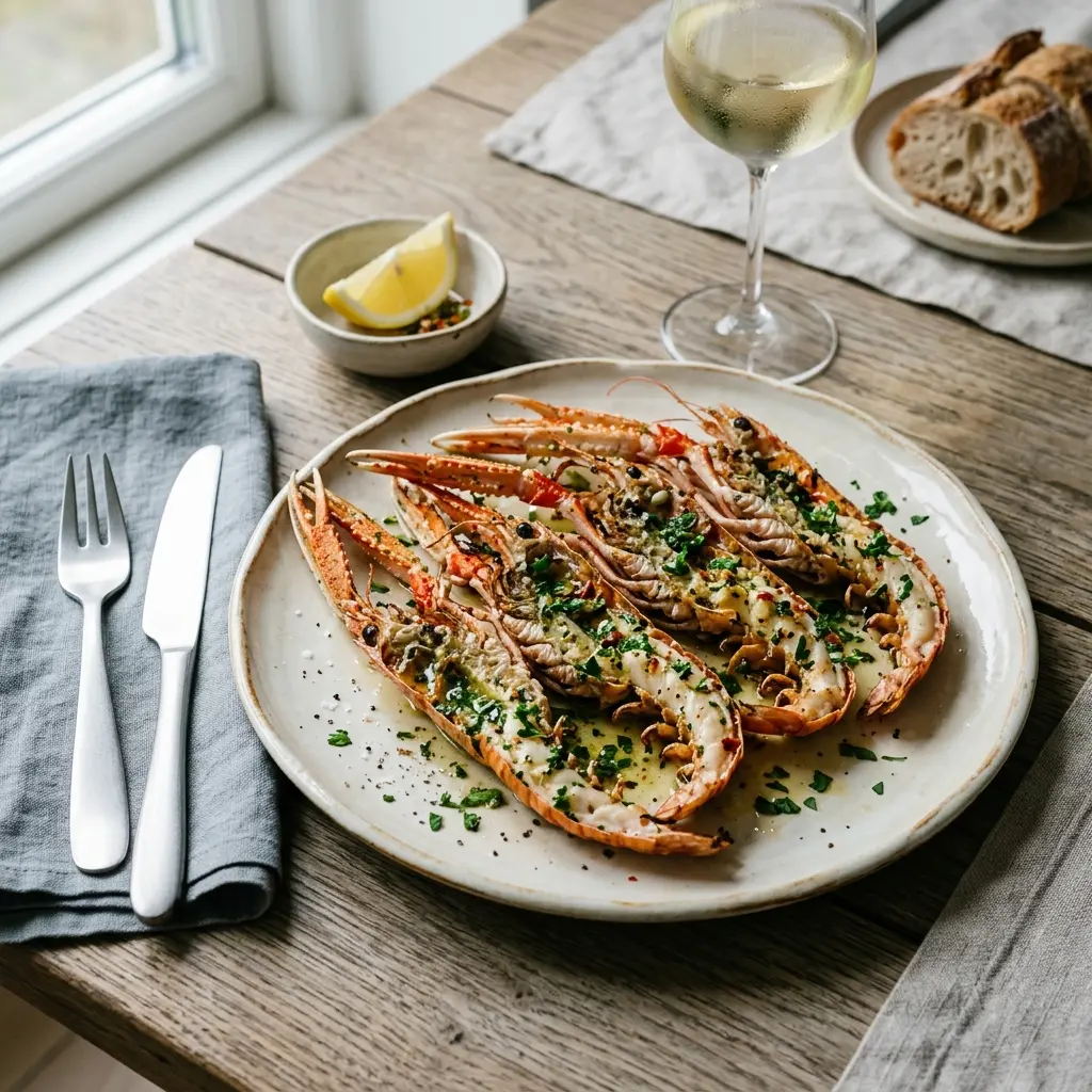 Photo of the finished dish for the recipe Garlic-Marinated Langoustines