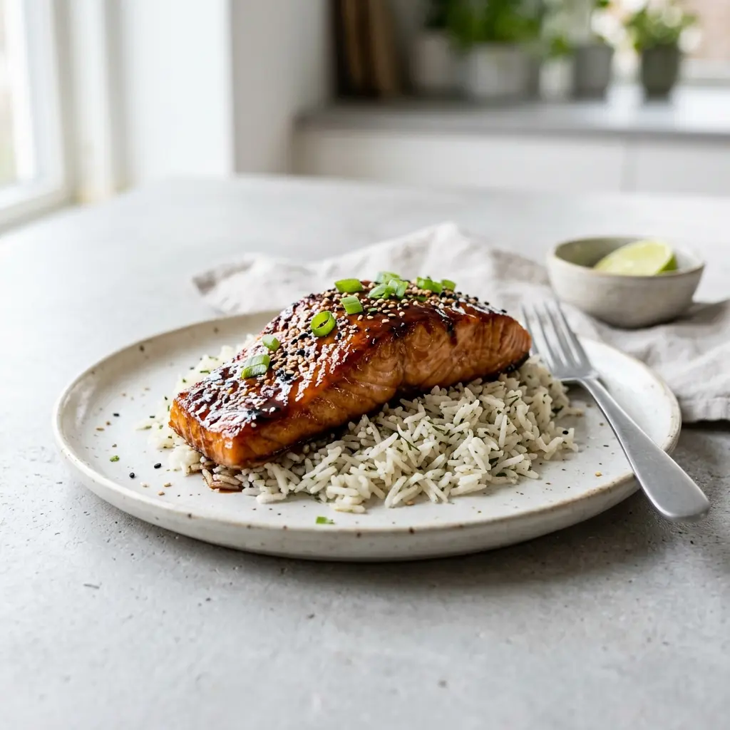 Photo of the finished dish for the recipe Glazed Salmon
