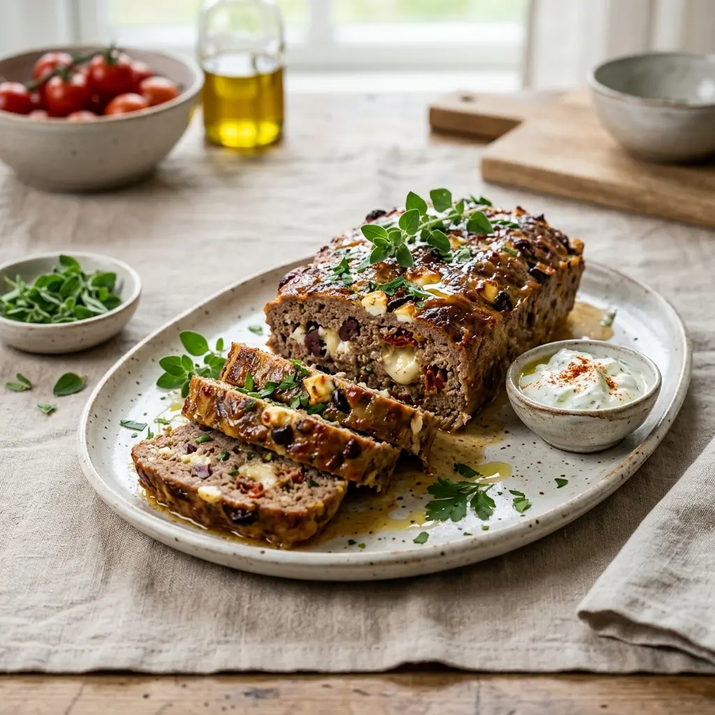 Photo of the finished dish for the recipe Greek Meatloaf