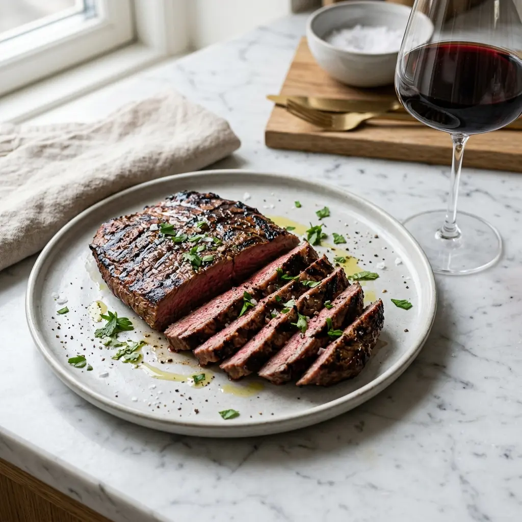 Photo of the finished dish for the recipe Grilled Flank Steak
