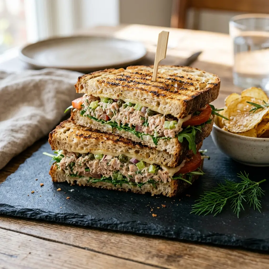 Photo of the finished dish for the recipe Grilled Tuna Sandwich