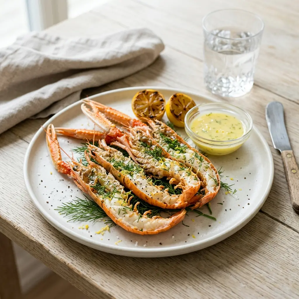 Photo of the finished dish for the recipe Langoustine with Dill and Lemon