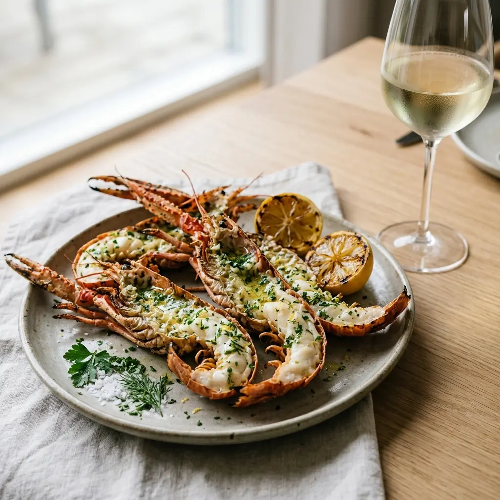 Photo of the finished dish for the recipe Langoustines with Herb Butter