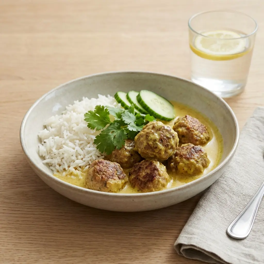 Photo of the sauce or side recipe Meatballs in Curry Sauce