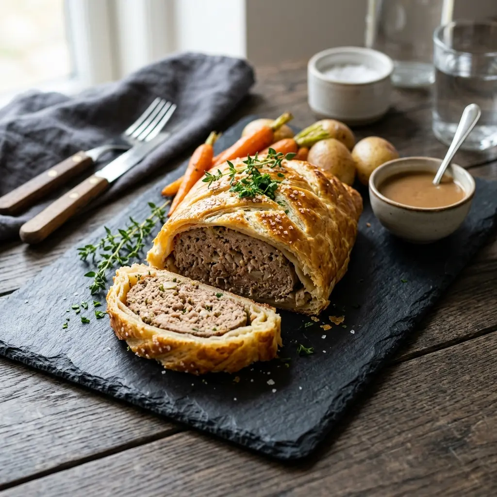 Photo of the bread or dough recipe Meatloaf in Puff Pastry