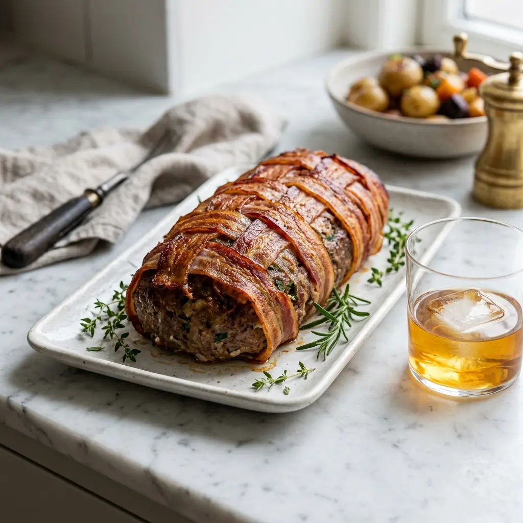 Photo of the finished dish for the recipe Meatloaf with Bacon