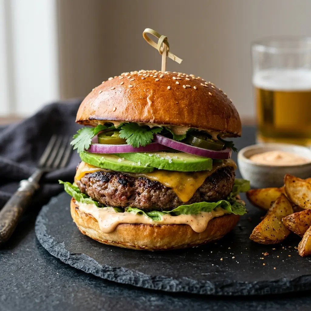 Photo of the finished dish for the recipe Mexican Burger