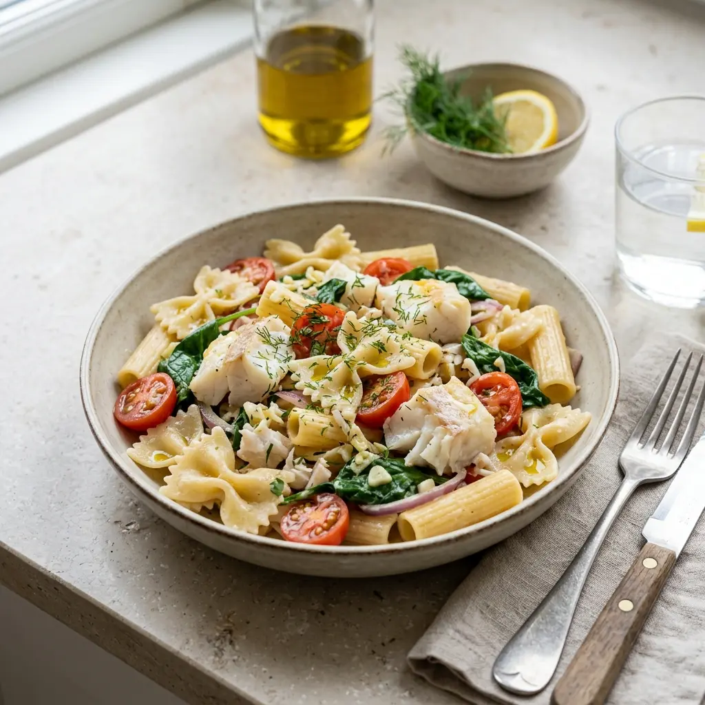 Photo of the finished dish for the recipe One-Pot Pasta with Cod