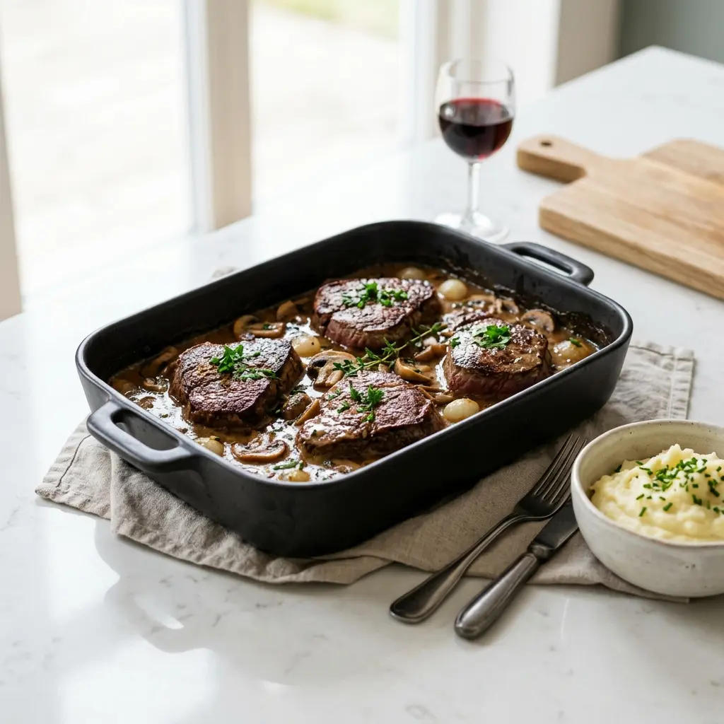 Photo of the finished dish for the recipe Oven-Baked Steak