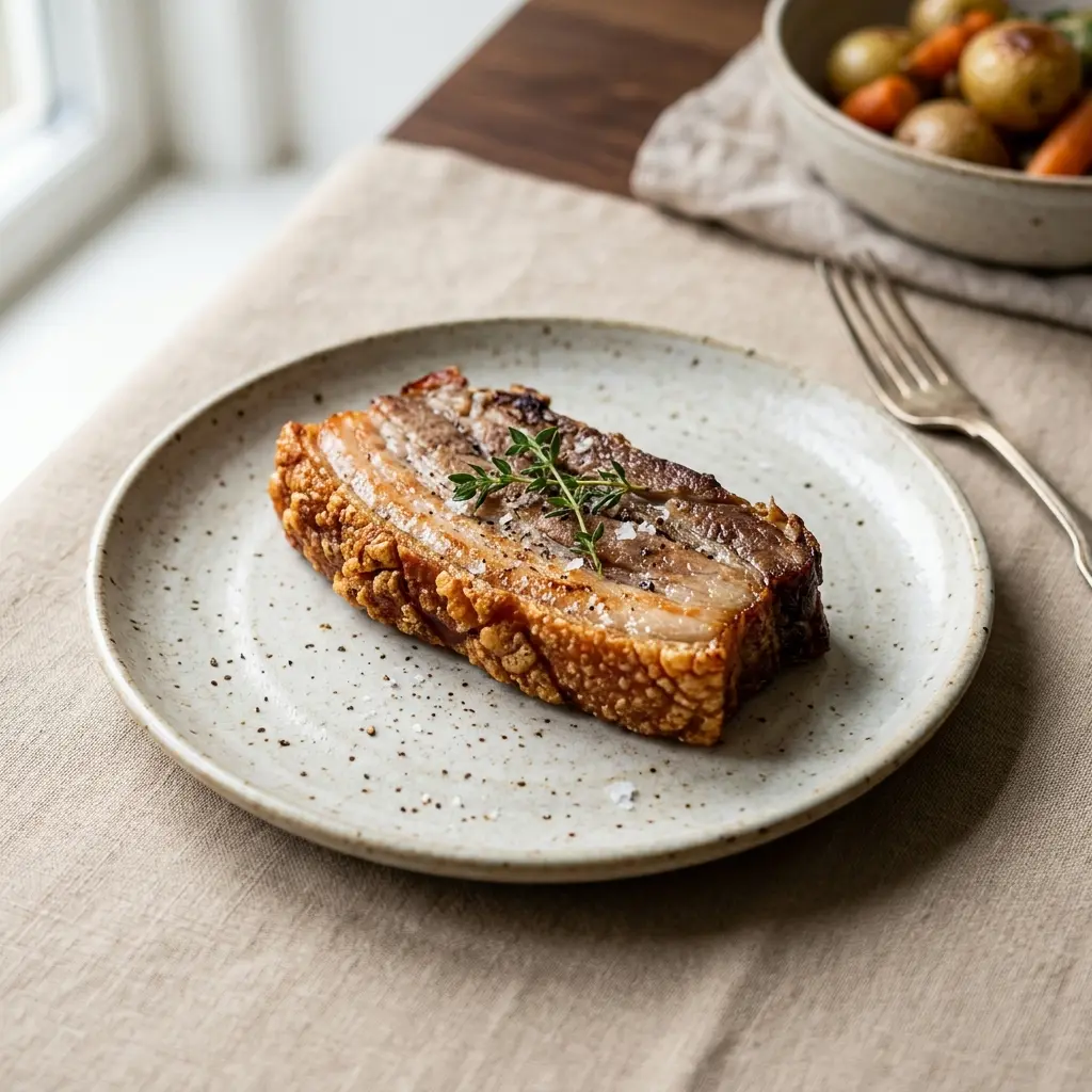 Photo of the finished dish for the recipe Oven-Roasted Pork Belly