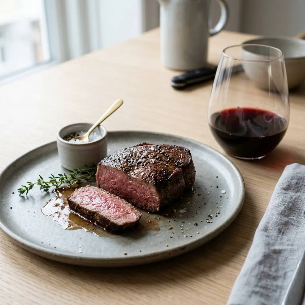 Photo of the finished dish for the recipe Pan-Fried Beef Sirloin