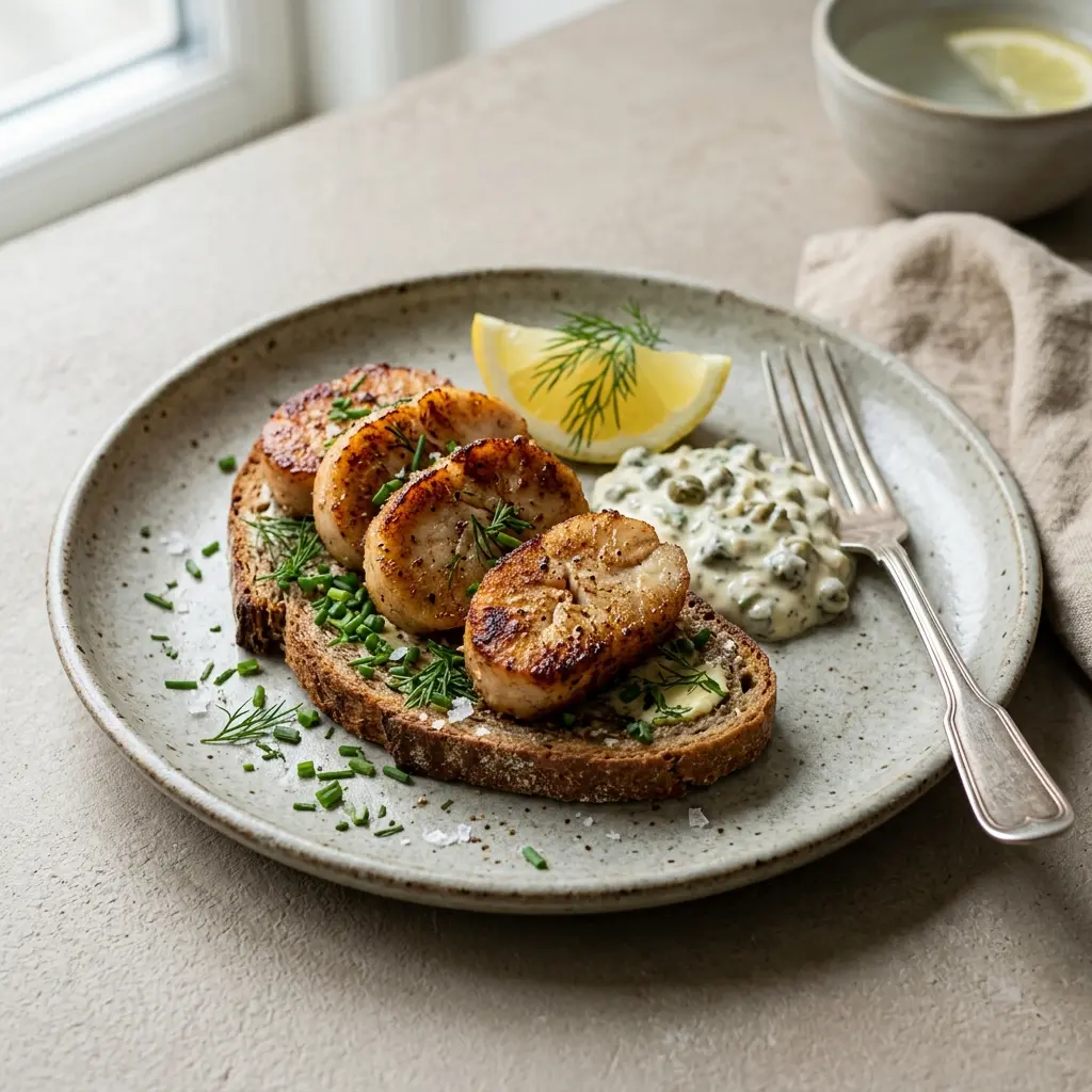 Photo of the finished dish for the recipe Pan-Fried Cod Roe