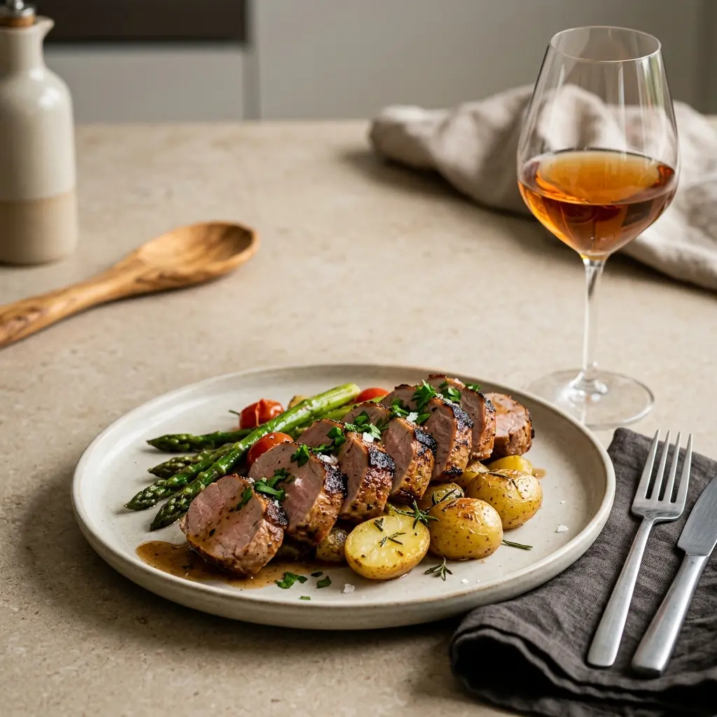 Photo of the finished dish for the recipe Pan-Fried Pork Tenderloin