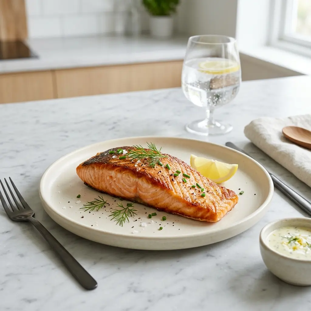 Photo of the finished dish for the recipe Pan-Fried Salmon