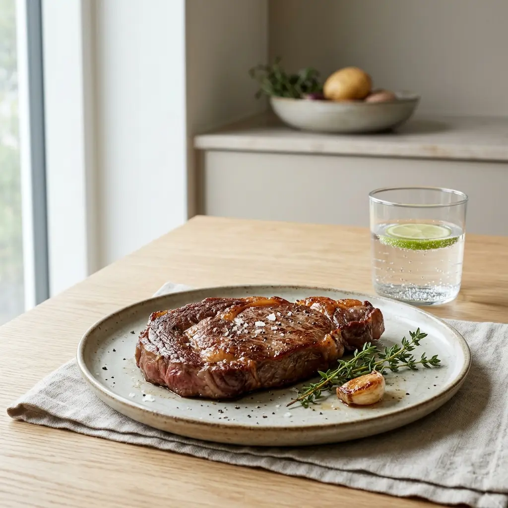 Photo of the finished dish for the recipe Pan-Fried Veal Ribeye