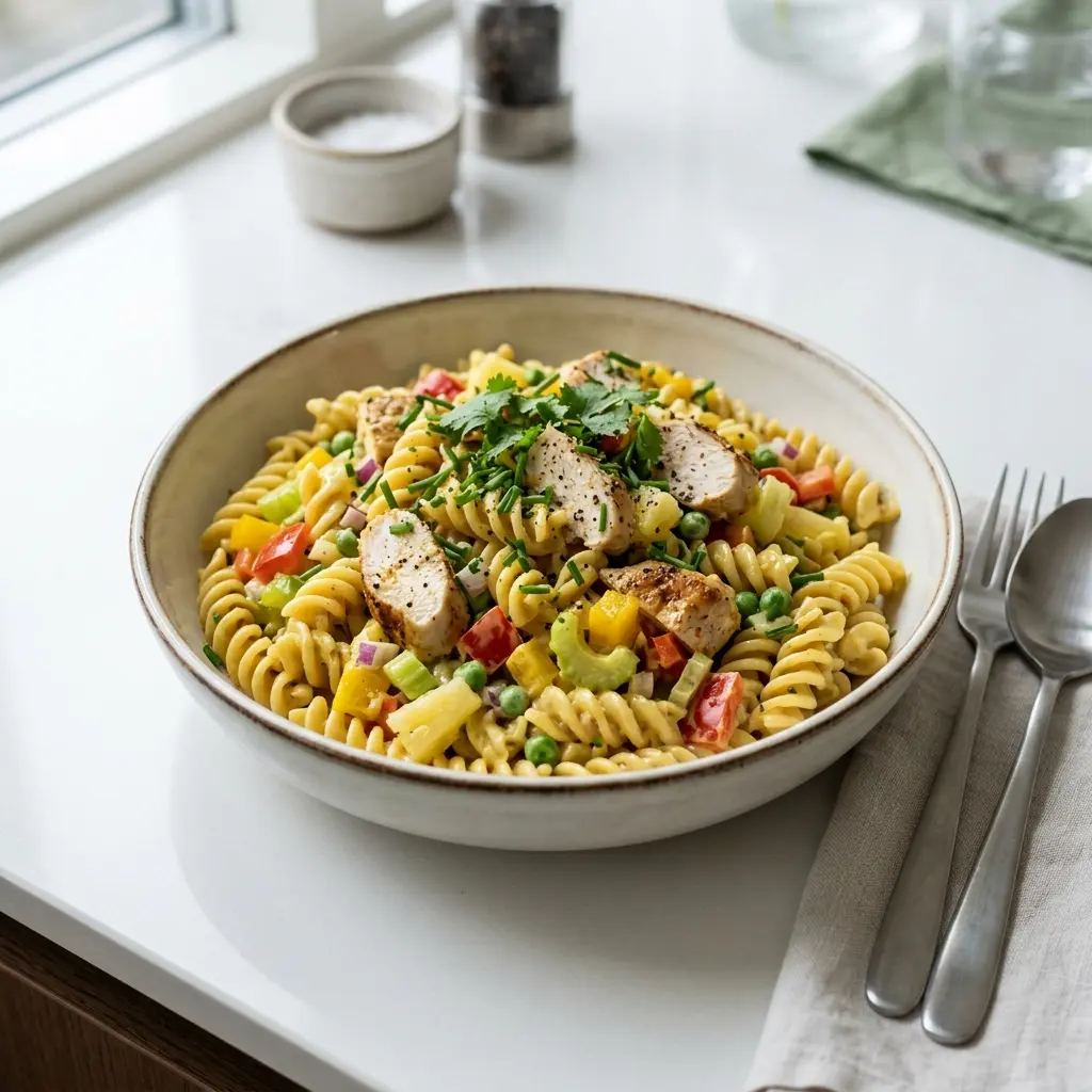 Photo of the salad recipe Pasta Salad with Chicken and Curry
