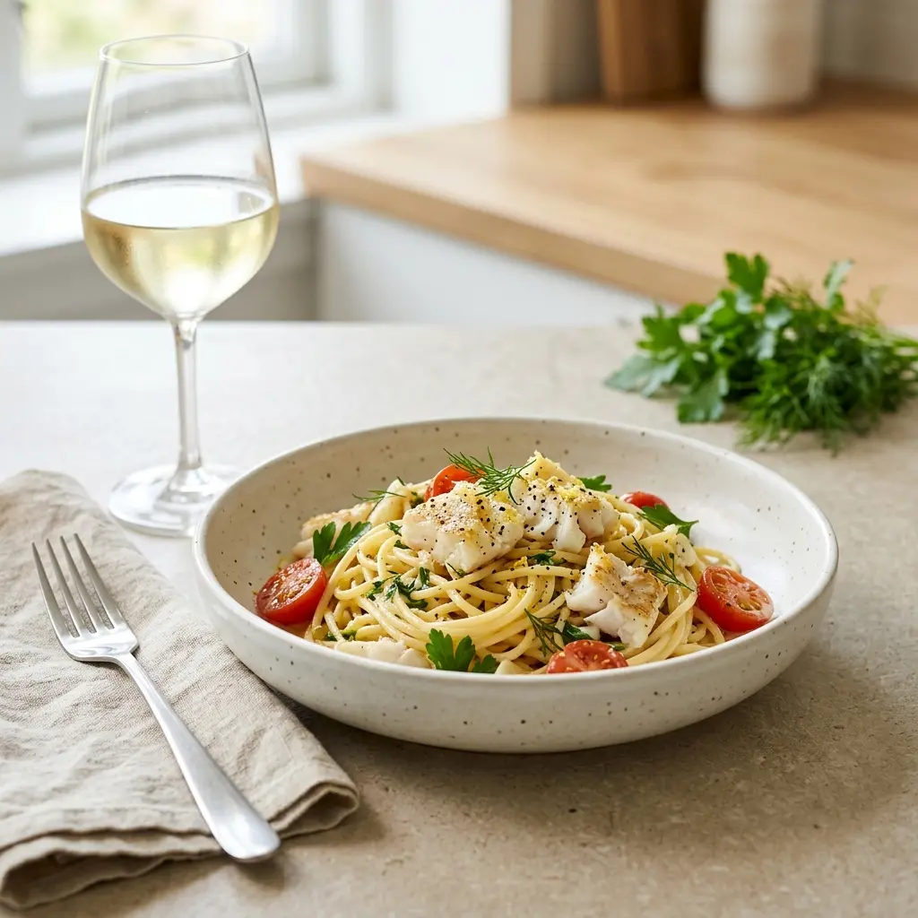Photo of the finished dish for the recipe Pasta with Cod
