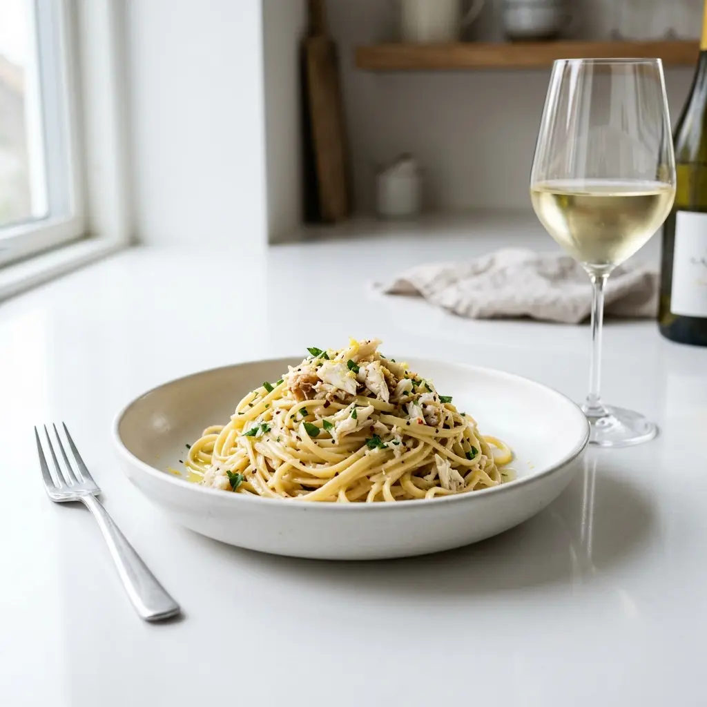 Photo of the finished dish for the recipe Pasta with Crab