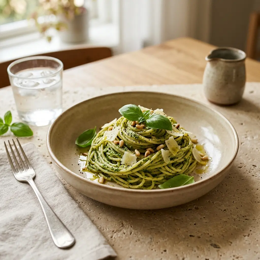 Photo of the sauce or side recipe Pasta with Green Pesto
