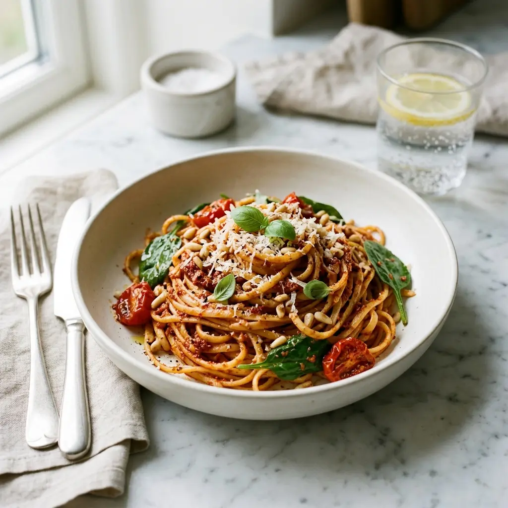 Photo of the sauce or side recipe Pasta with Red Pesto