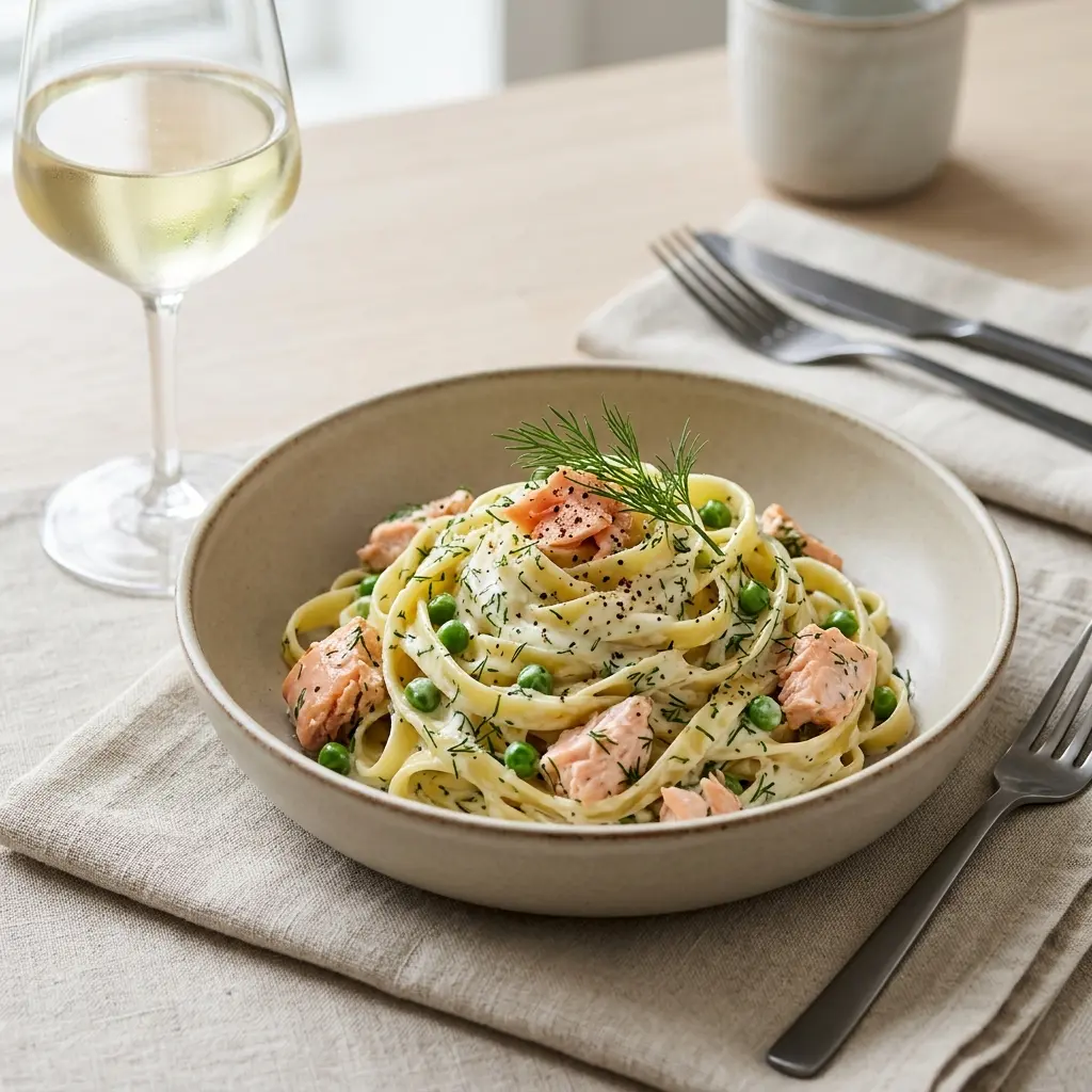 Photo of the sauce or side recipe Pasta with Salmon and Cream Sauce