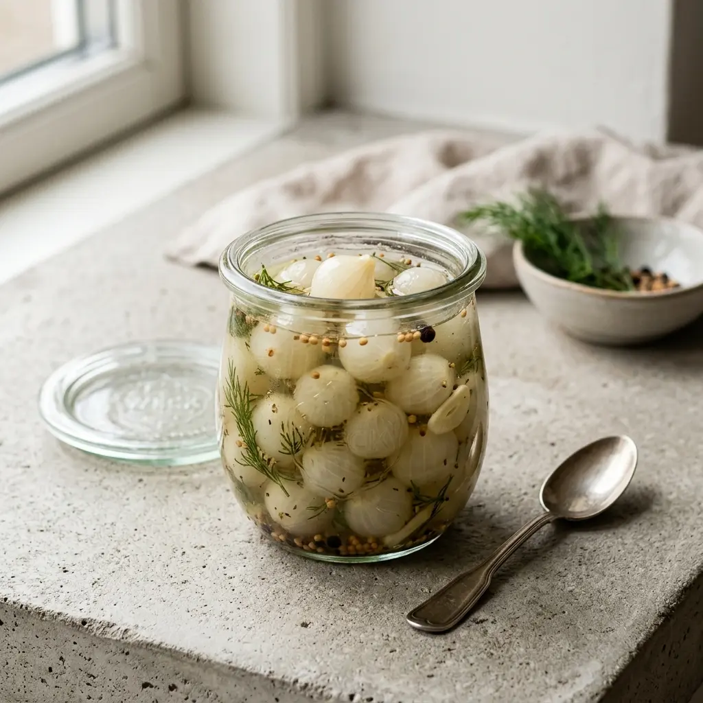 Photo of the finished dish for the recipe Pickled Pearl Onions