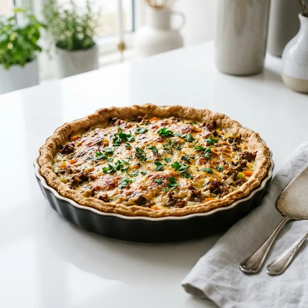 Photo of the finished dish for the recipe Pie with Minced Pork
