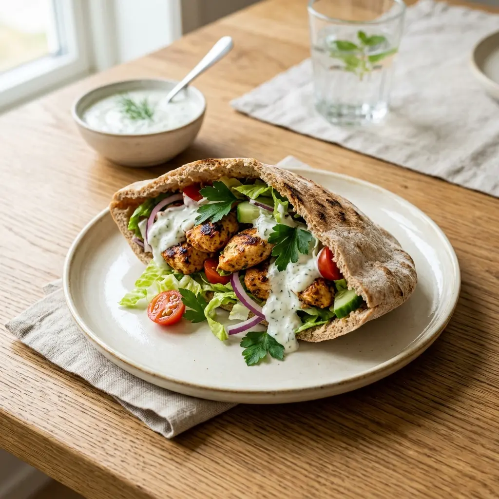 Photo of the bread or dough recipe Pitta Bread with Chicken