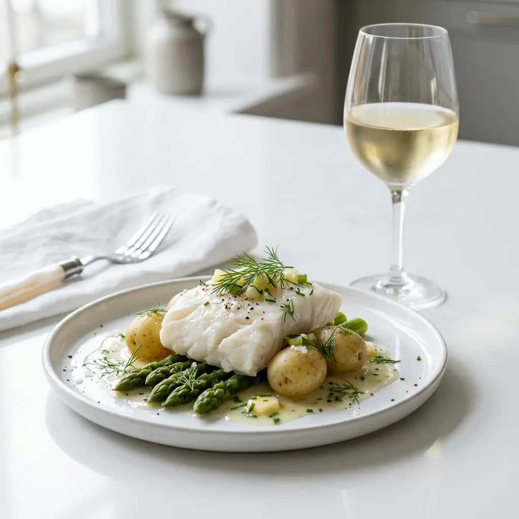 Photo of the finished dish for the recipe Poached Cod