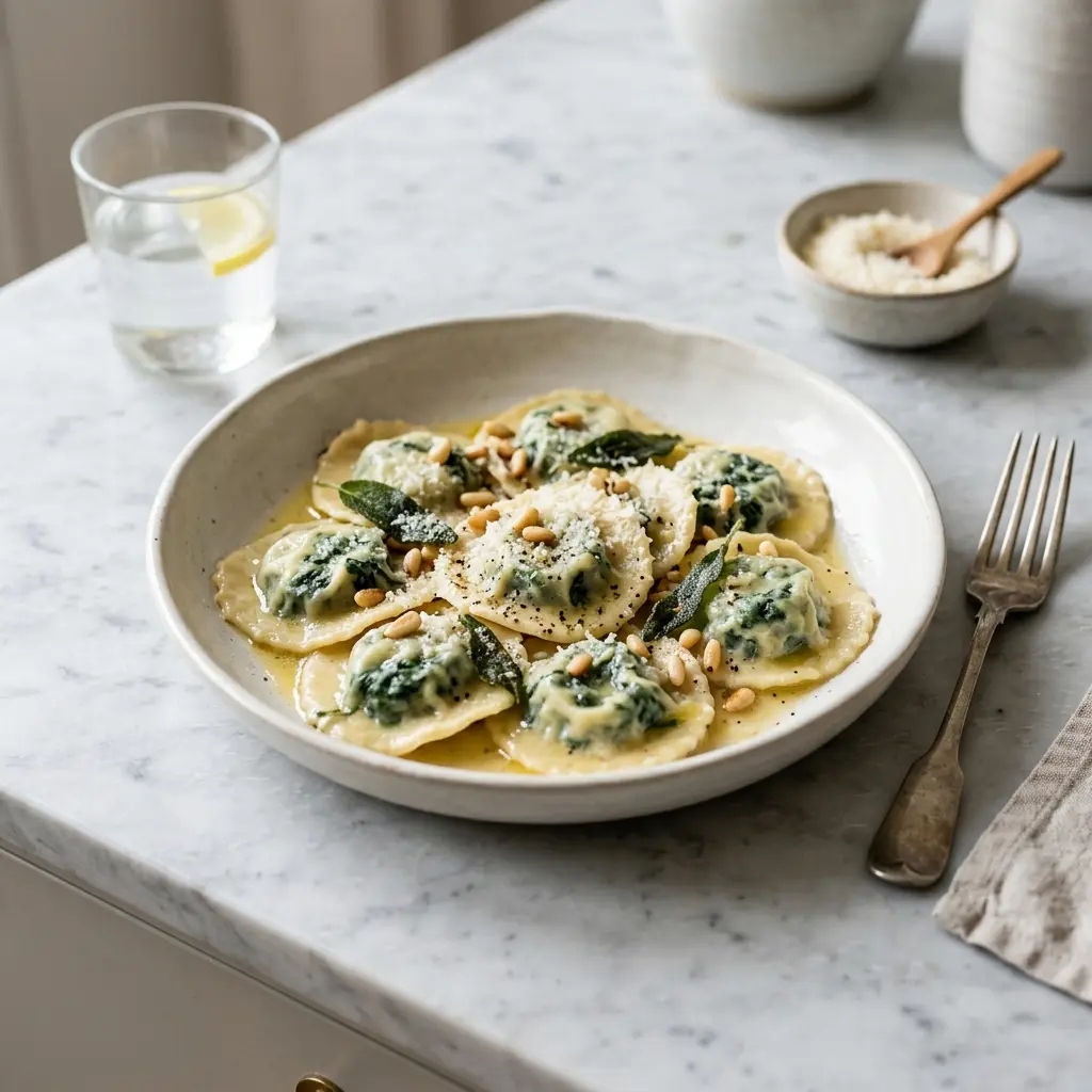 Photo of the finished dish for the recipe Ravioli with Spinach