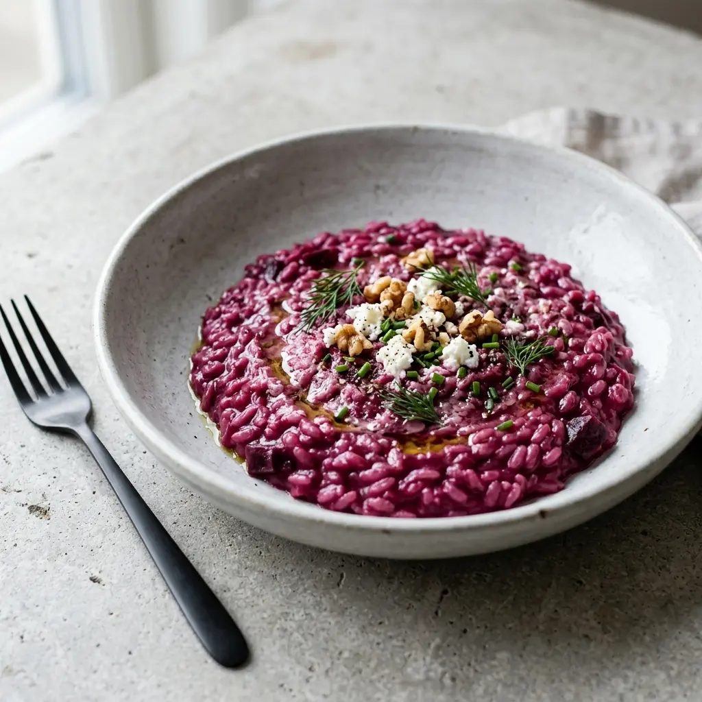 Photo of the finished dish for the recipe Risotto with Beetroot