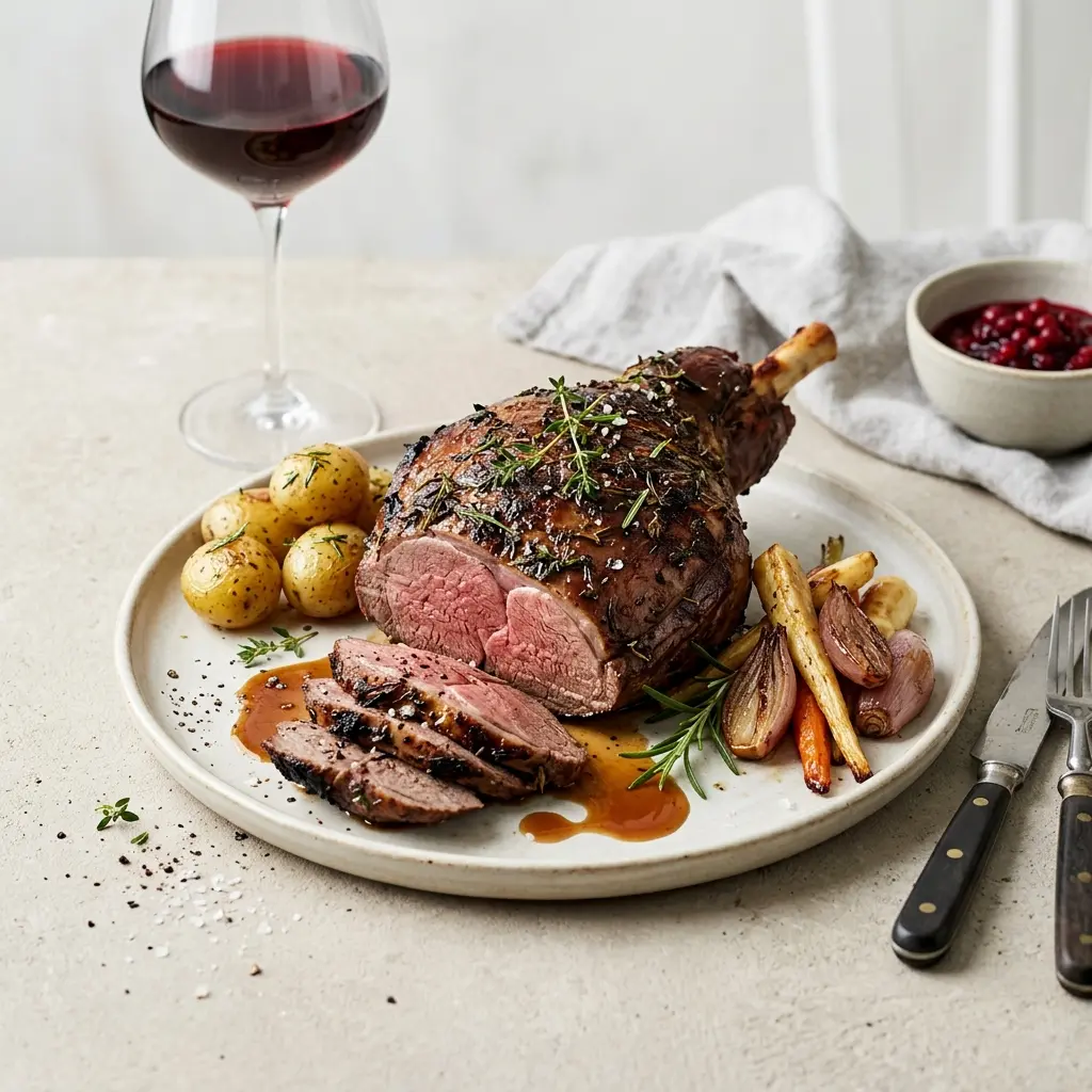 Photo of the finished dish for the recipe Roast Haunch of Venison