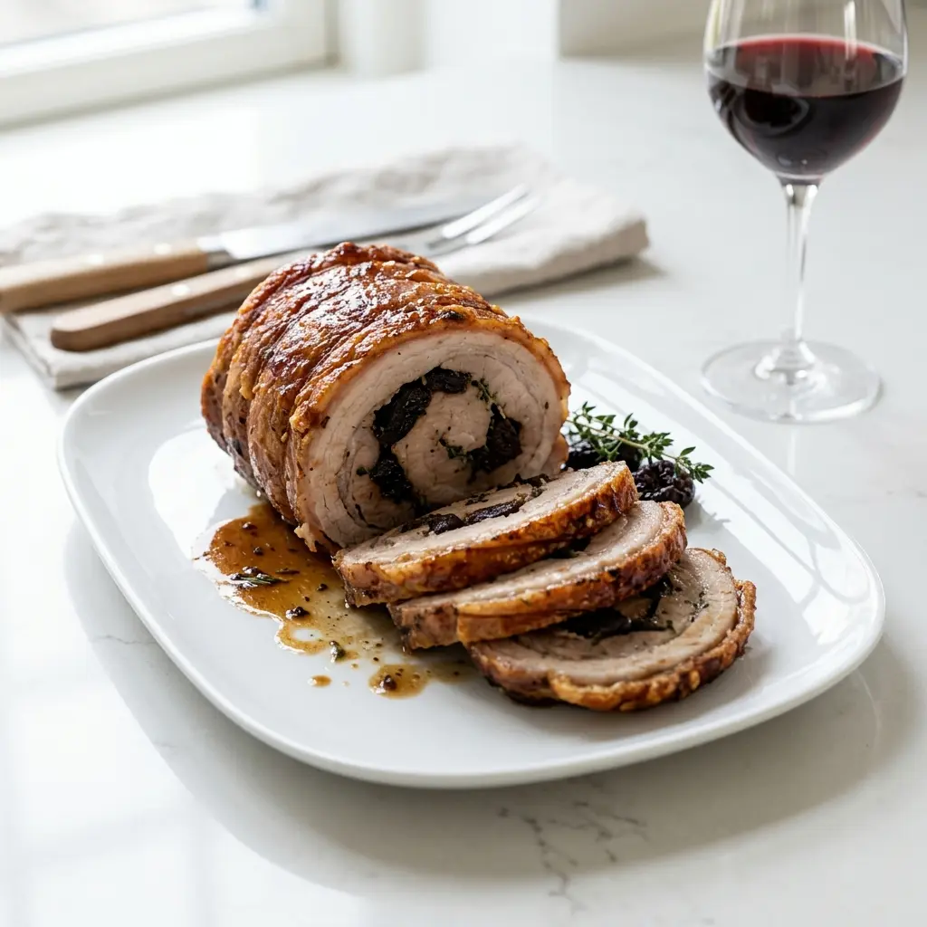 Photo of the finished dish for the recipe Rolled Pork Roast with Prunes