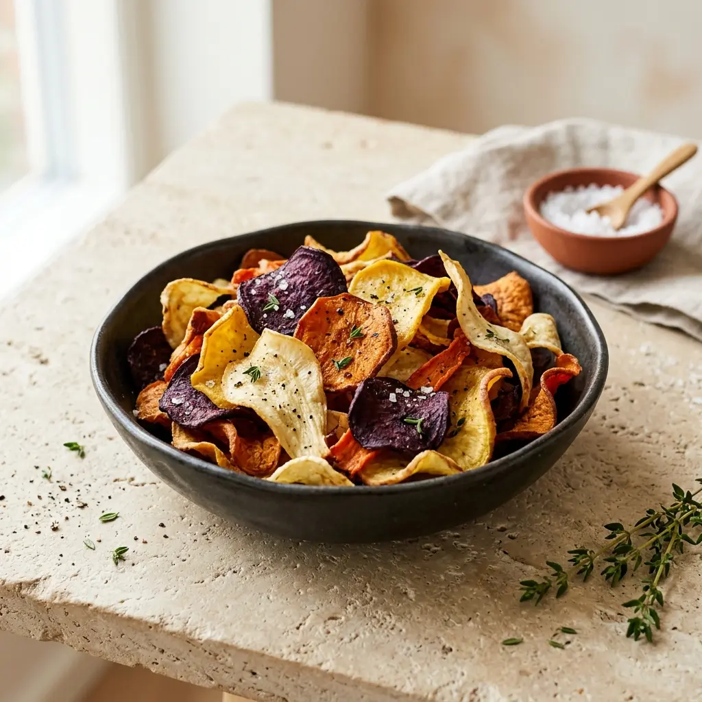 Photo of the finished dish for the recipe Root Vegetable Crisps