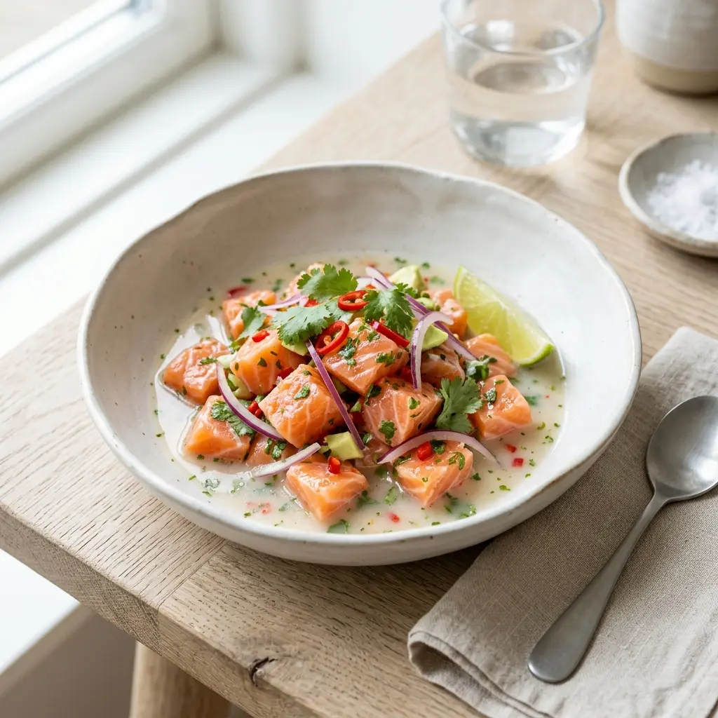Photo of the finished dish for the recipe Salmon Ceviche