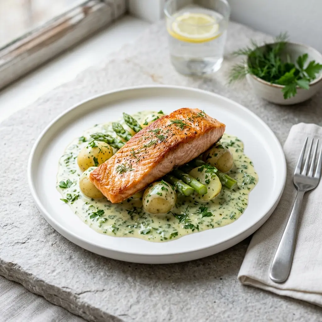 Photo of the sauce or side recipe Salmon with Parsley Sauce