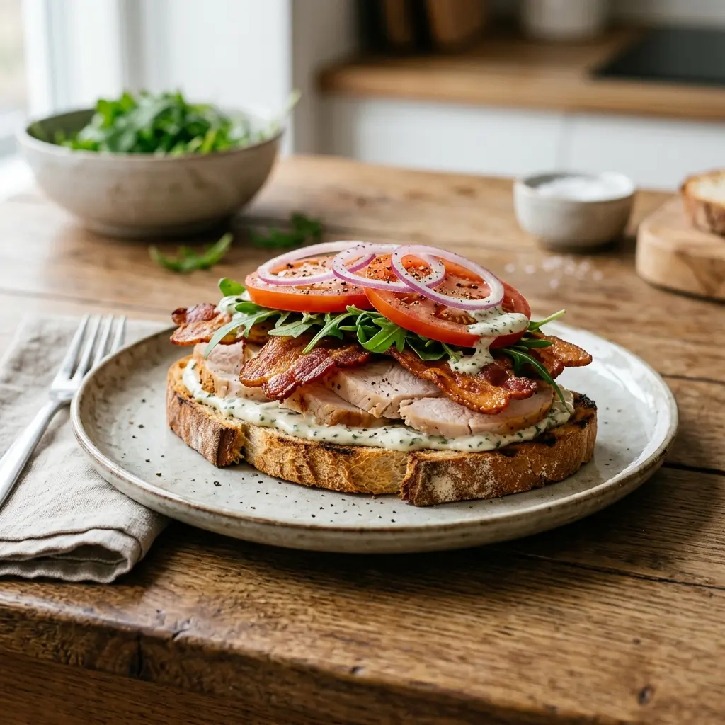 Photo of the finished dish for the recipe Sandwich with Turkey and Bacon