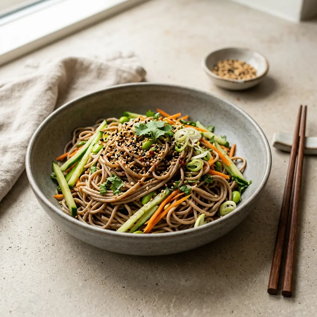 Photo of the finished dish for the recipe Soba Noodles with Sesame