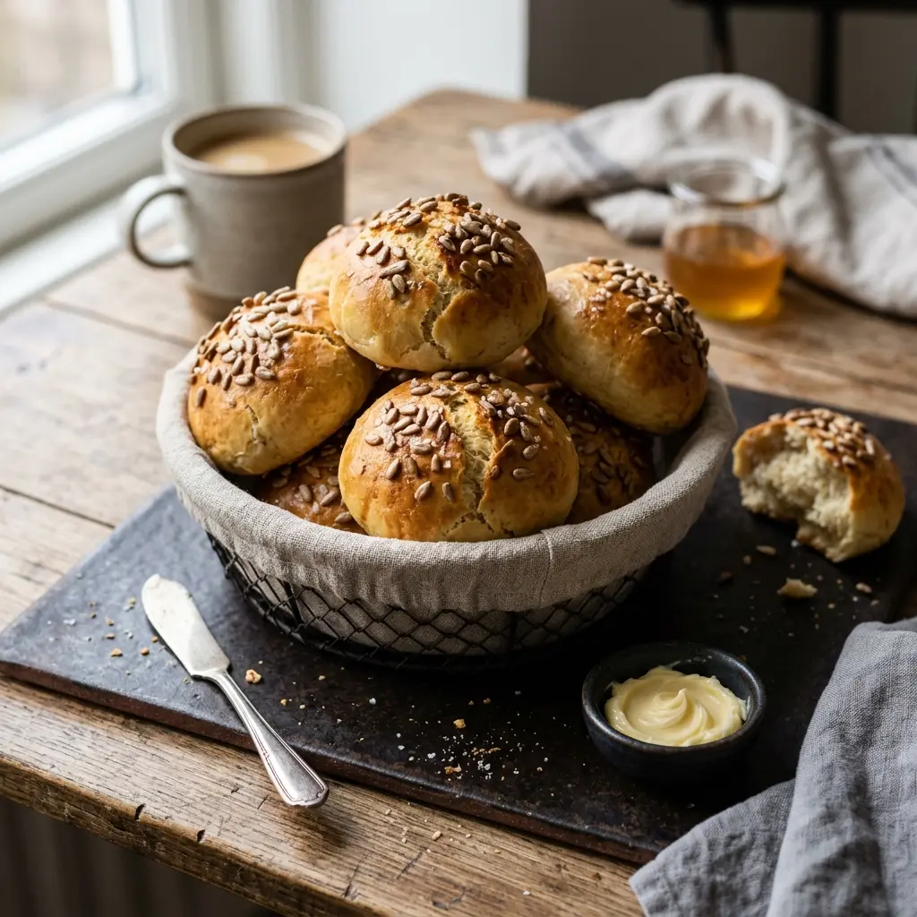 Photo of the bread or dough recipe Sunflower Seed Rolls