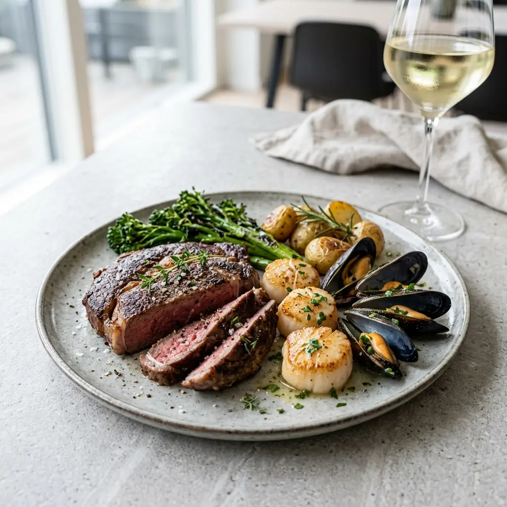 Photo of the finished dish for the recipe Surf and Turf