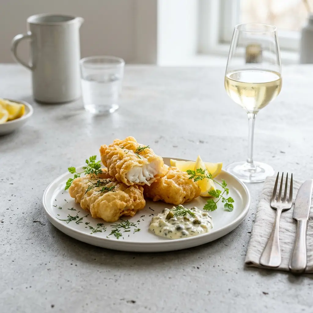 Photo of the finished dish for the recipe Tempura White Fish