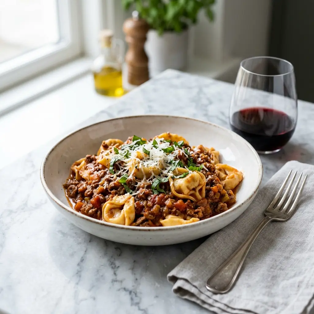 Photo of the sauce or side recipe Tortellini with Meat Sauce