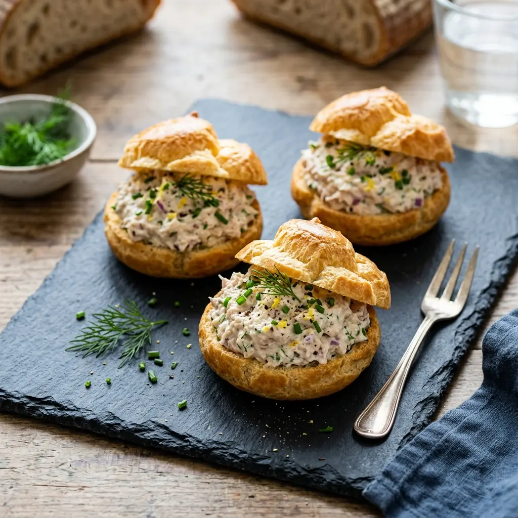 Photo of the dessert recipe Tuna Mousse in Choux Buns